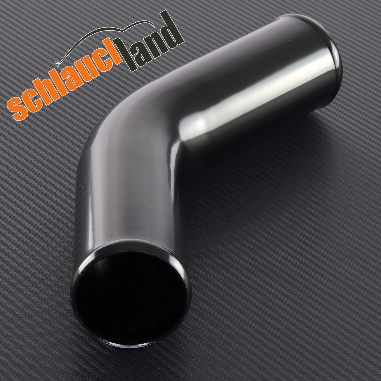 90 Grad Aluminium Rohrbogen, AD 60mm, Poliert, Gebördelt - Für Ansaugtrakt & Ladeluftverrohrung