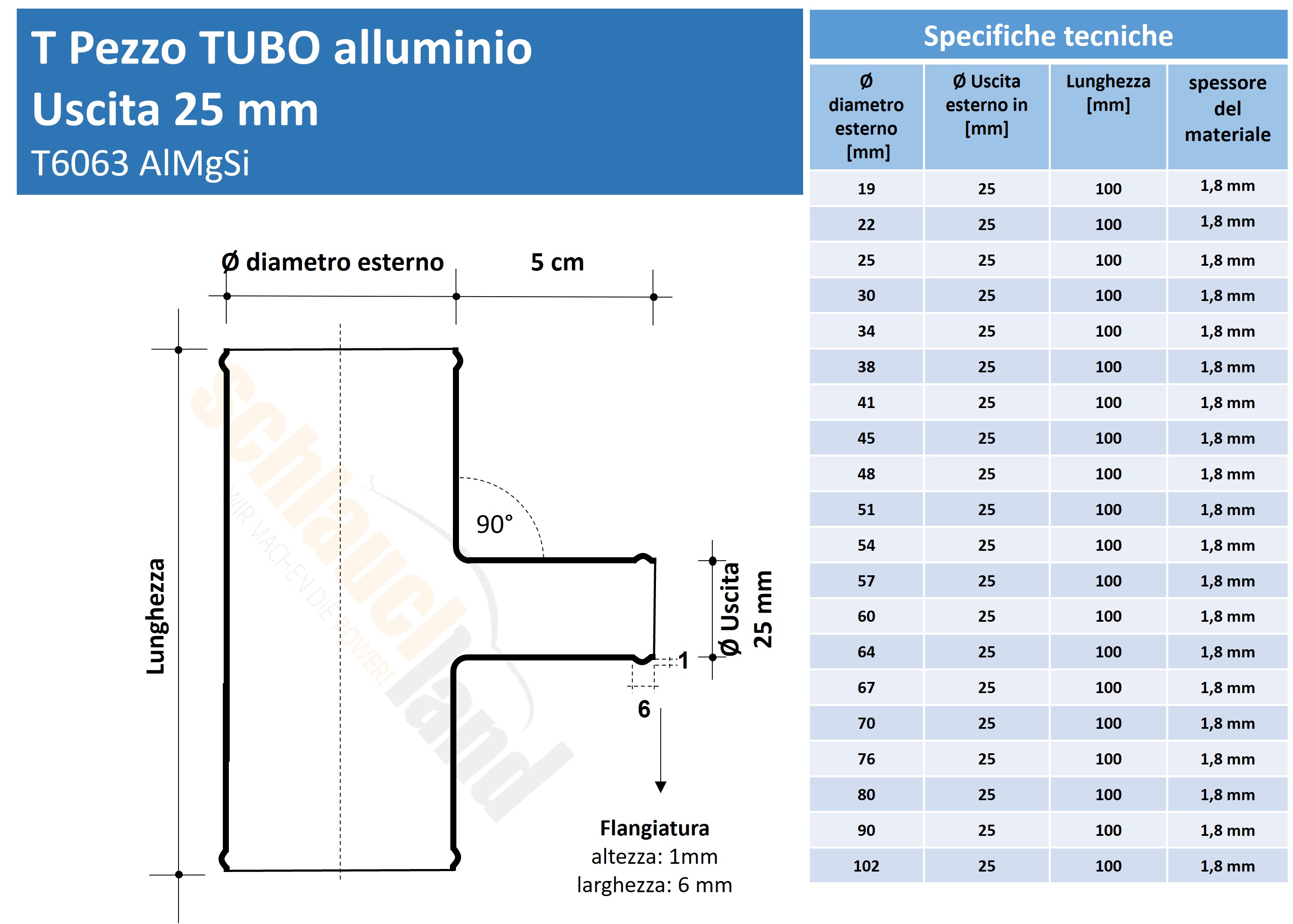 Connettore A T Per Tubi 22-16-22 Mm – Riduttore In Plastica Per Giardino, Auto, Acquari