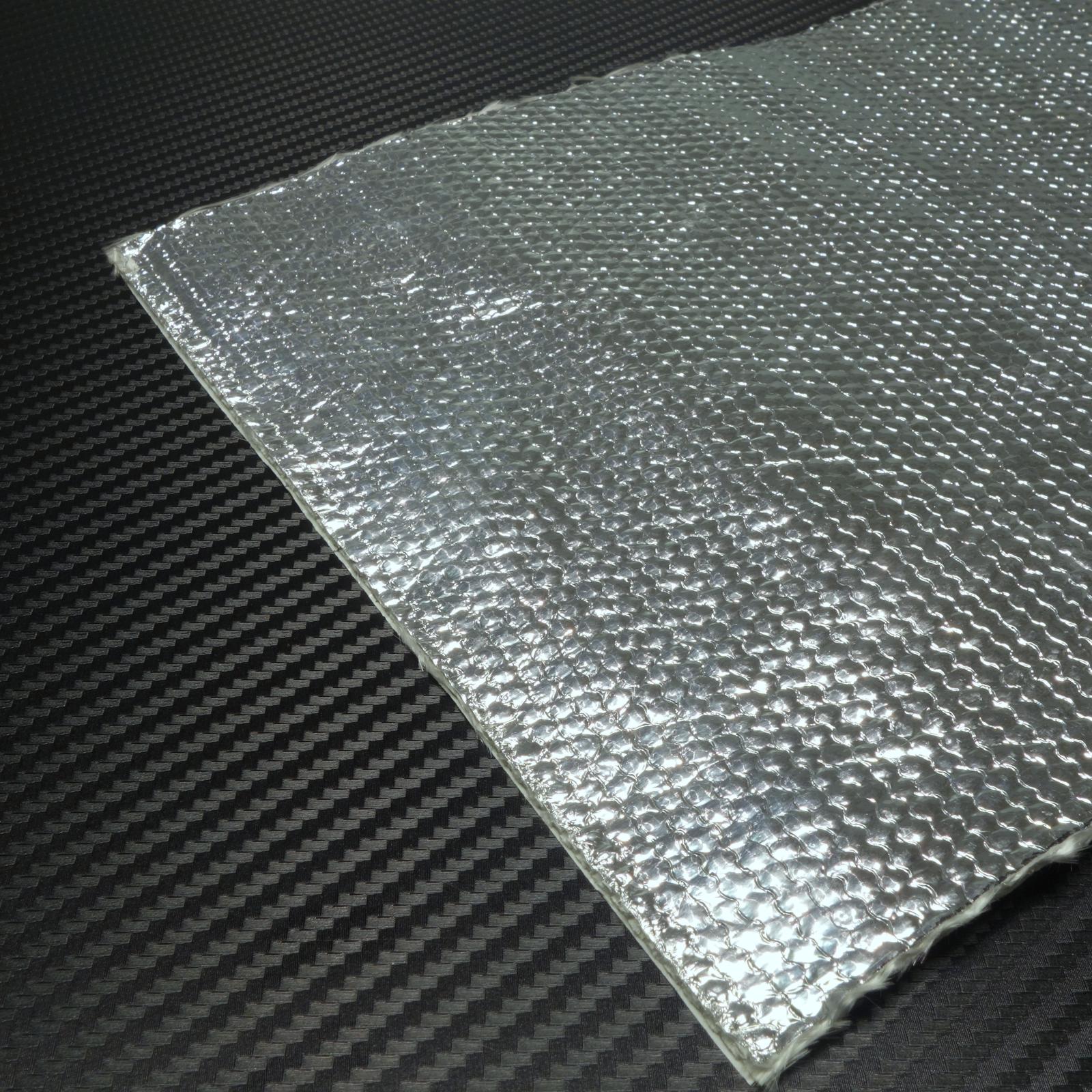1 Stück Alu-Fiberglas Hitzeschutzmatte 0,50 x 0,25 m selbstklebend