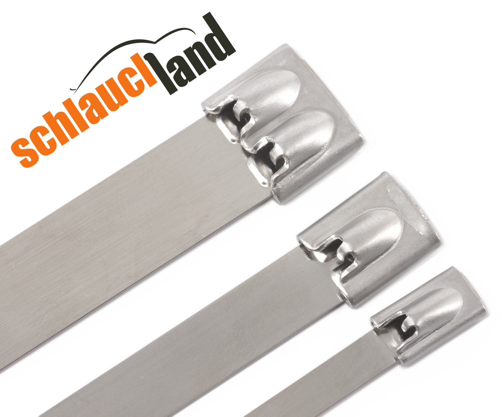 1-1000x Kabelbinder Edelstahl Metall 4,6 / 7,9 / 12 mm *** V2A  Schlauchschelle