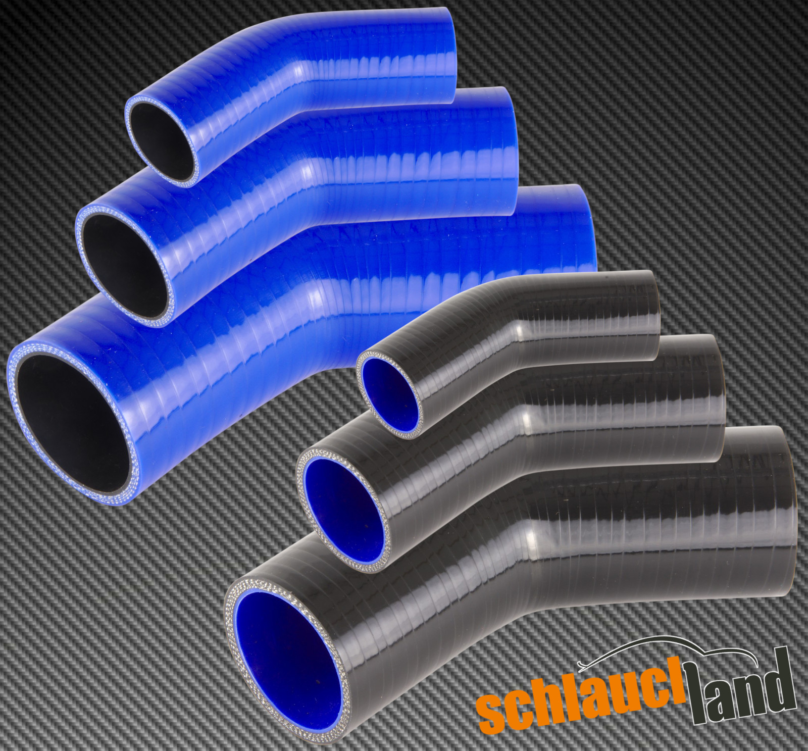 Tubo Silicone A Gomito 90° Per Intercooler | Diametri 30-51 Mm | 4 Strati Nero | Universale Per Auto